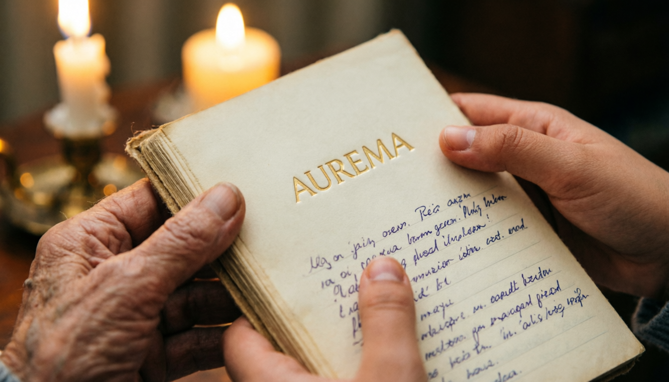 Ledger 'AUREMA' with hands